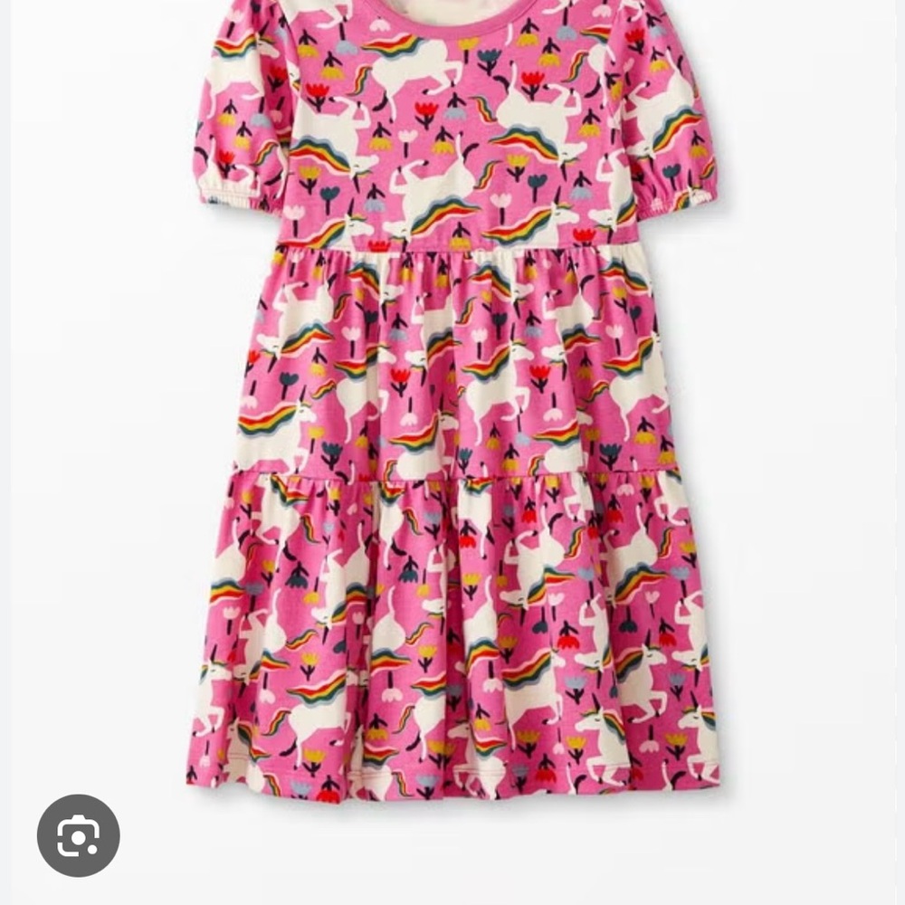 Hanna Andersson Pink Unicorn Print Dress